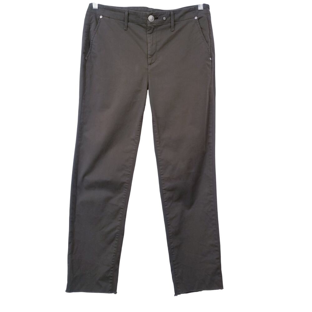 Rag & Bone Army Green High Rise Raw Hem Pants